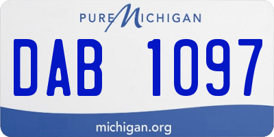 MI license plate DAB1097