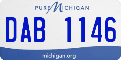 MI license plate DAB1146