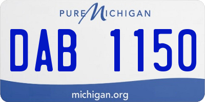 MI license plate DAB1150