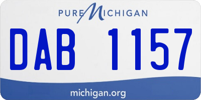 MI license plate DAB1157