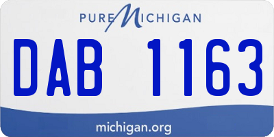 MI license plate DAB1163