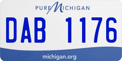 MI license plate DAB1176
