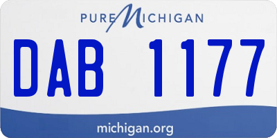 MI license plate DAB1177