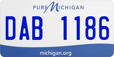 MI license plate DAB1186