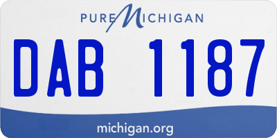 MI license plate DAB1187