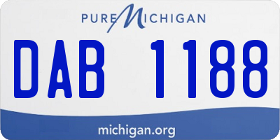 MI license plate DAB1188
