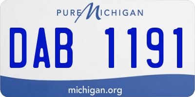 MI license plate DAB1191