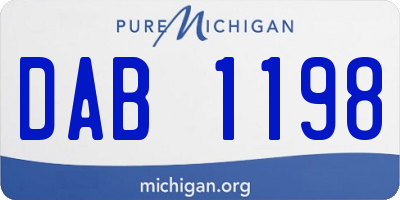 MI license plate DAB1198