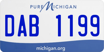 MI license plate DAB1199