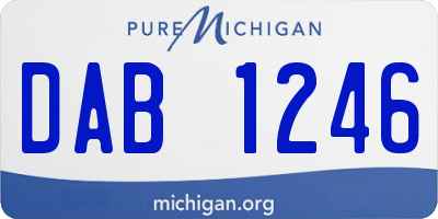 MI license plate DAB1246