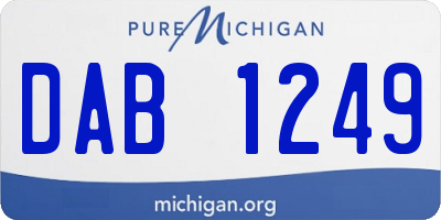 MI license plate DAB1249