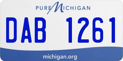 MI license plate DAB1261