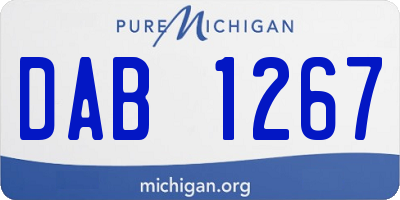 MI license plate DAB1267