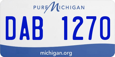 MI license plate DAB1270