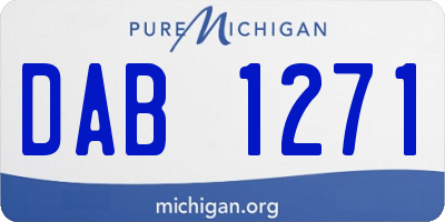 MI license plate DAB1271