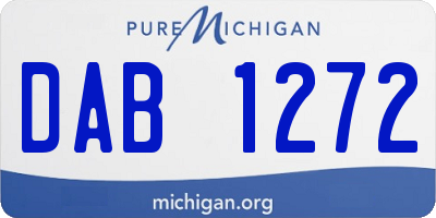 MI license plate DAB1272
