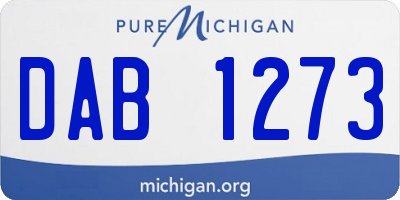 MI license plate DAB1273
