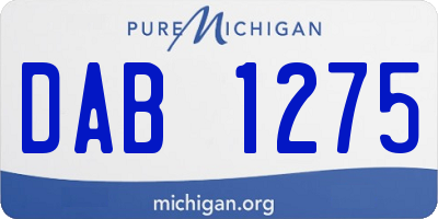 MI license plate DAB1275