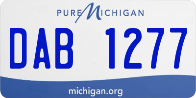 MI license plate DAB1277
