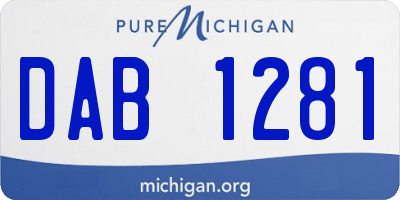 MI license plate DAB1281