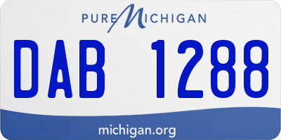 MI license plate DAB1288