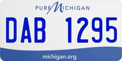 MI license plate DAB1295