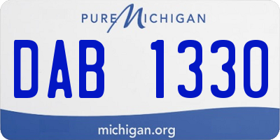 MI license plate DAB1330