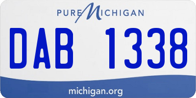 MI license plate DAB1338