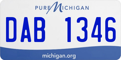 MI license plate DAB1346