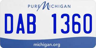 MI license plate DAB1360
