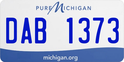 MI license plate DAB1373