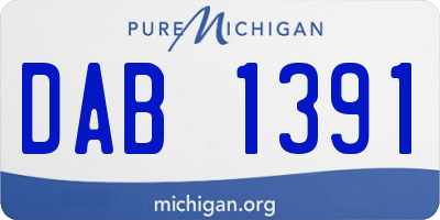 MI license plate DAB1391