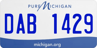 MI license plate DAB1429