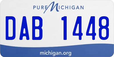 MI license plate DAB1448