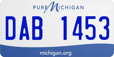 MI license plate DAB1453