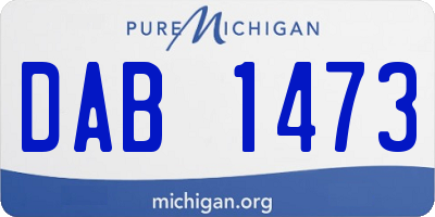 MI license plate DAB1473