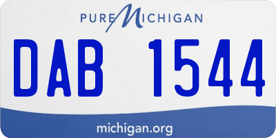MI license plate DAB1544