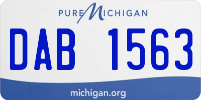 MI license plate DAB1563