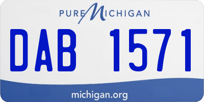 MI license plate DAB1571