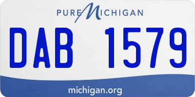 MI license plate DAB1579
