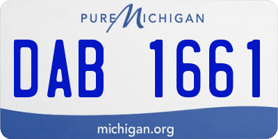 MI license plate DAB1661