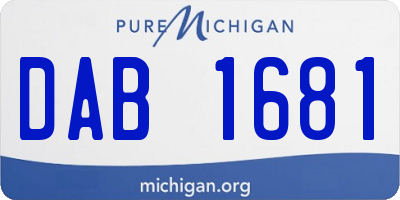 MI license plate DAB1681