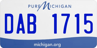 MI license plate DAB1715