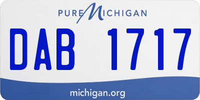 MI license plate DAB1717