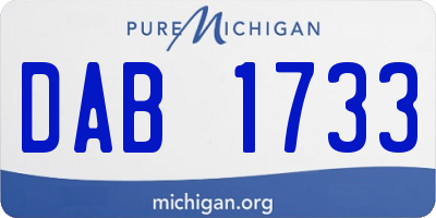 MI license plate DAB1733