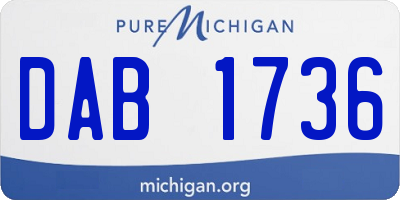 MI license plate DAB1736