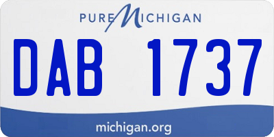 MI license plate DAB1737