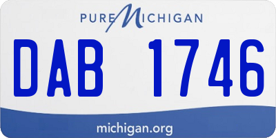 MI license plate DAB1746