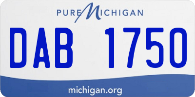 MI license plate DAB1750