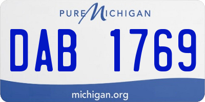 MI license plate DAB1769